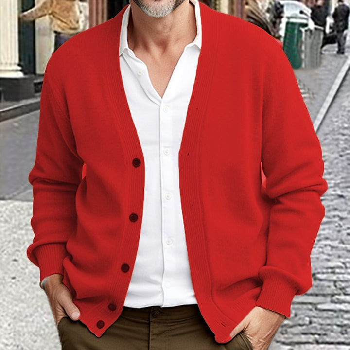 Gerald | Christmas Button-Front Cardigan