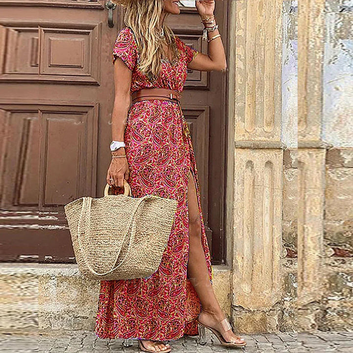 Maisie | Floral Belted Maxi Dress