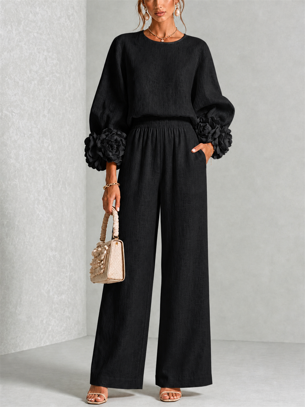 Amelia | Floral Cuff Two-Piece Set