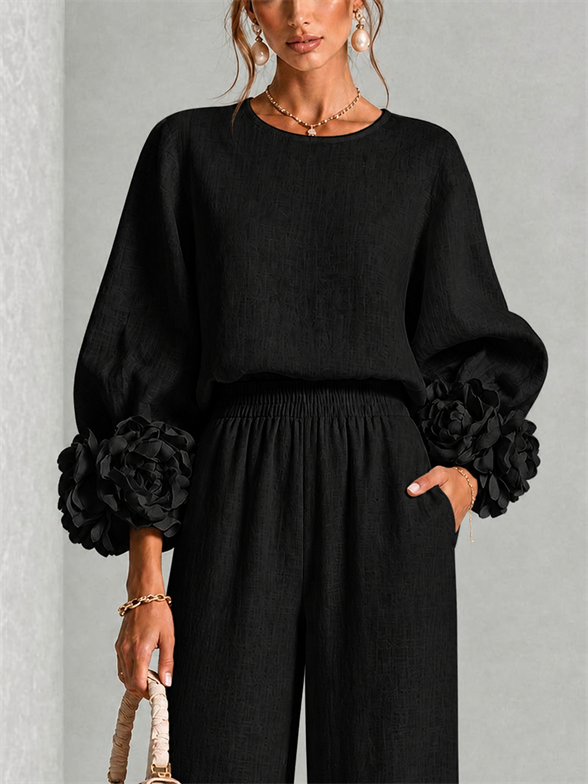 Amelia | Floral Cuff Two-Piece Set