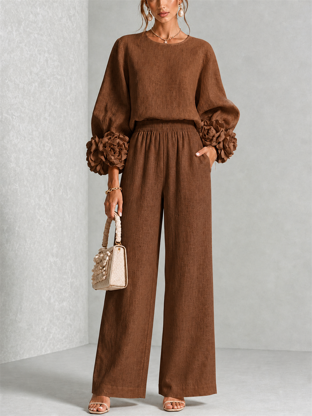 Amelia | Floral Cuff Two-Piece Set