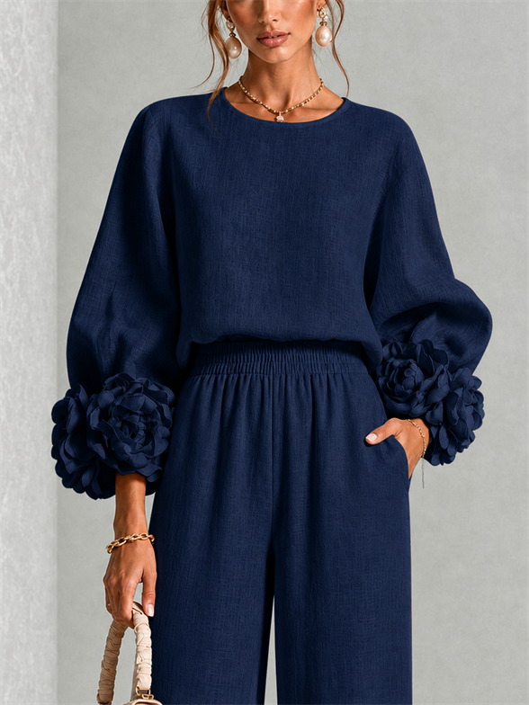 Amelia | Floral Cuff Two-Piece Set