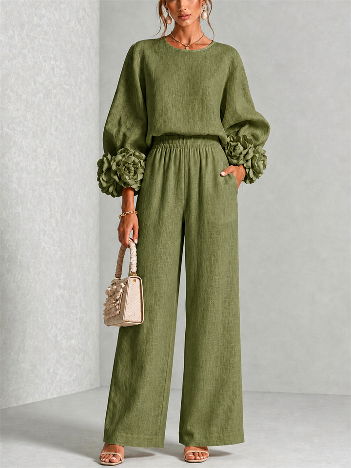 Amelia | Floral Cuff Two-Piece Set