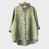 Philippa | Vintage Floral Ruffle Blouse