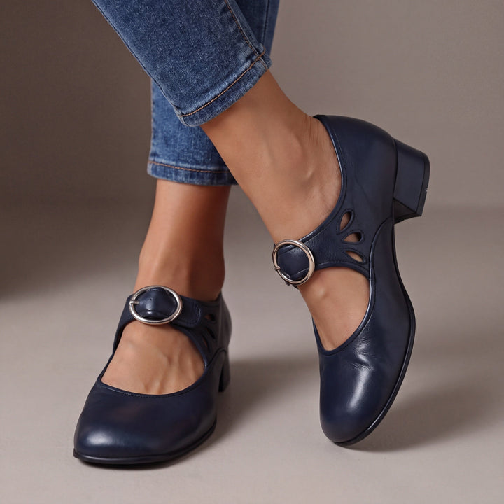 Elowen | Buckle Block-Heel Mary Janes