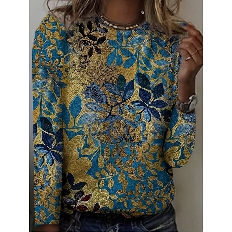 Marlena | Autumn Leaf Print Top
