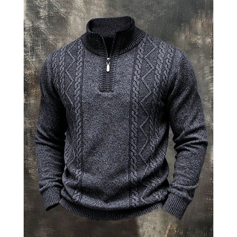 Grayson | Textured Quarter-Zip Sweater