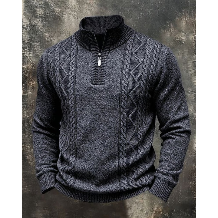 Grayson | Textured Quarter-Zip Sweater