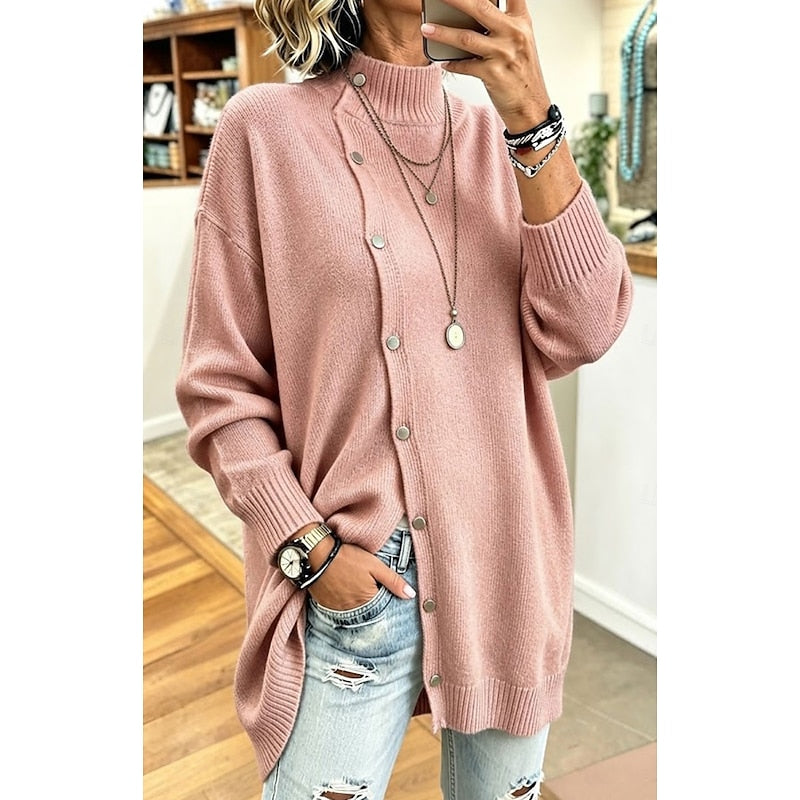 Sylvia | Longline Button-Front Cardigan