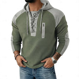Grayson | Lace-Up Textured Hoodie