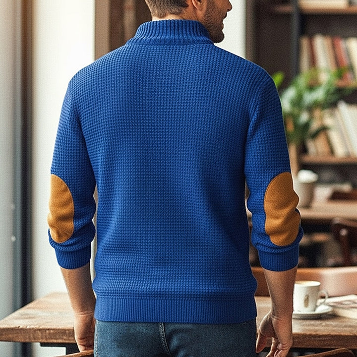 Weston | Stand-Collar Button Sweater