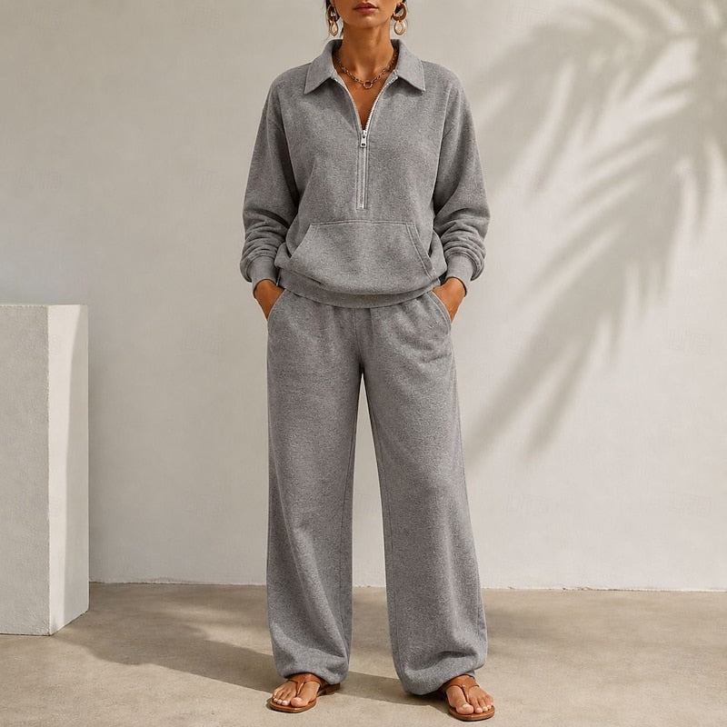 Alice | Relaxed Half-Zip Two-Piece Set