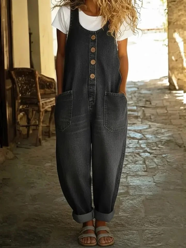 Greta | Relaxed Wide-Leg Dungarees