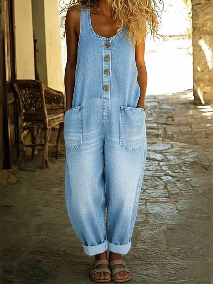Greta | Relaxed Wide-Leg Dungarees
