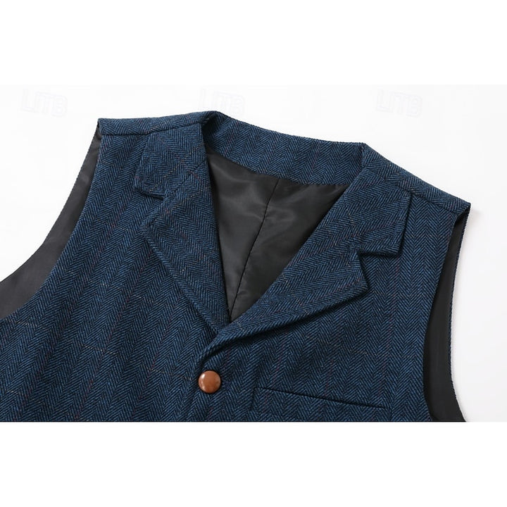 Desmond | Herringbone Single-Breasted Waistcoat
