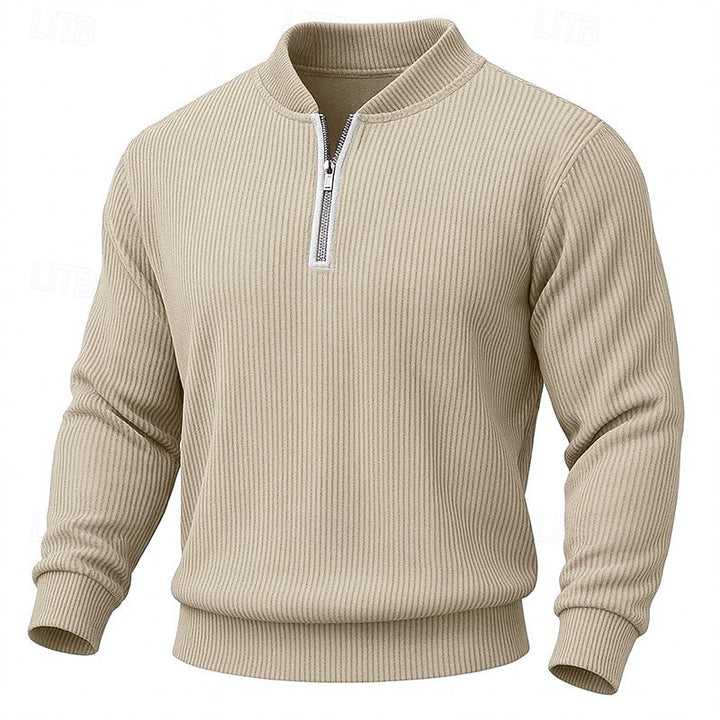 Warren | Ribbed Quarter-Zip Pullover