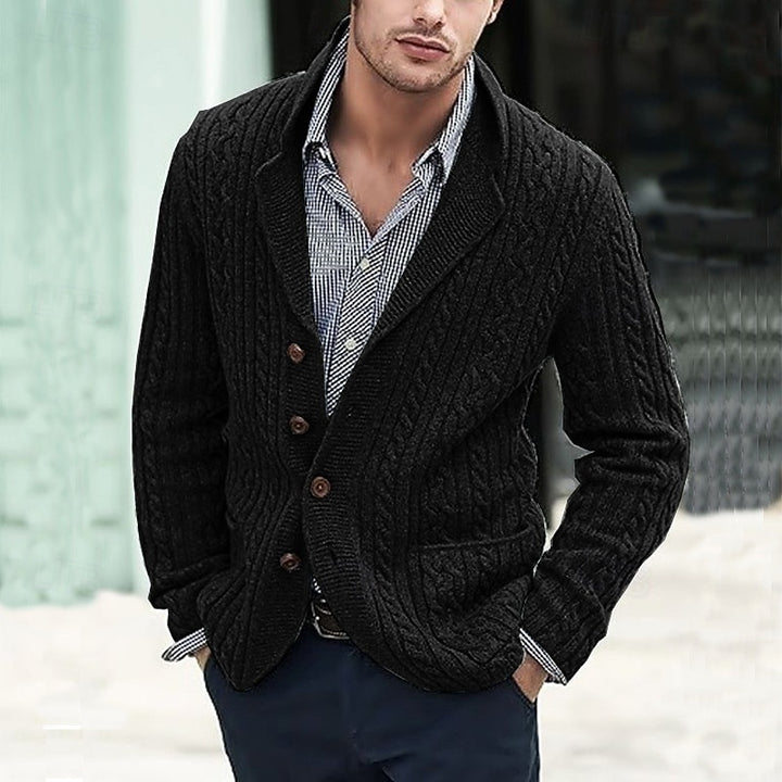 Desmond | Cable-Knit Lapel Cardigan