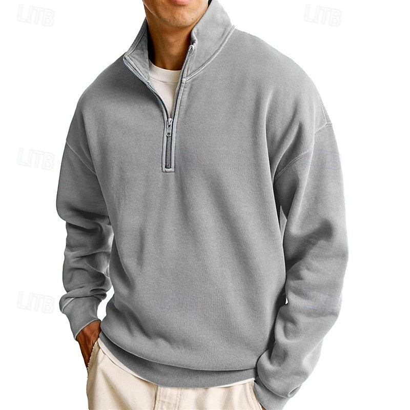 Foster | Quarter-Zip Stand Collar Sweatshirt