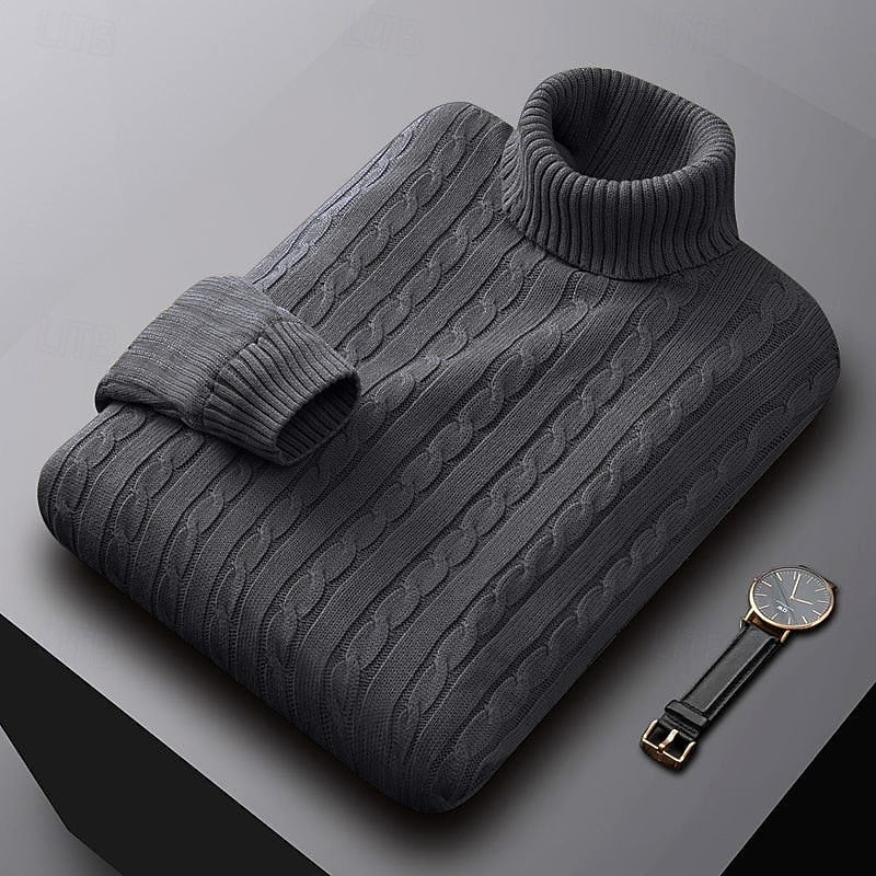 Sebastian | Cable-Knit Turtleneck Jumper