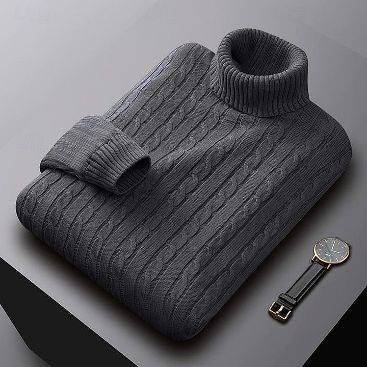 Sebastian | Cable-Knit Turtleneck Jumper