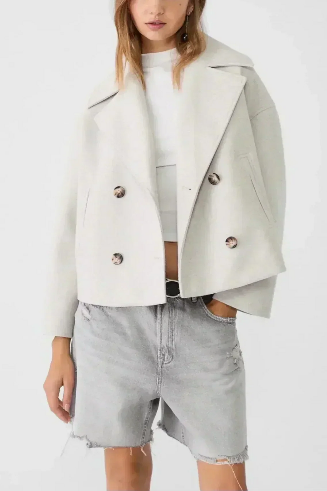 Whitney | Cropped Double-Breasted Coat
