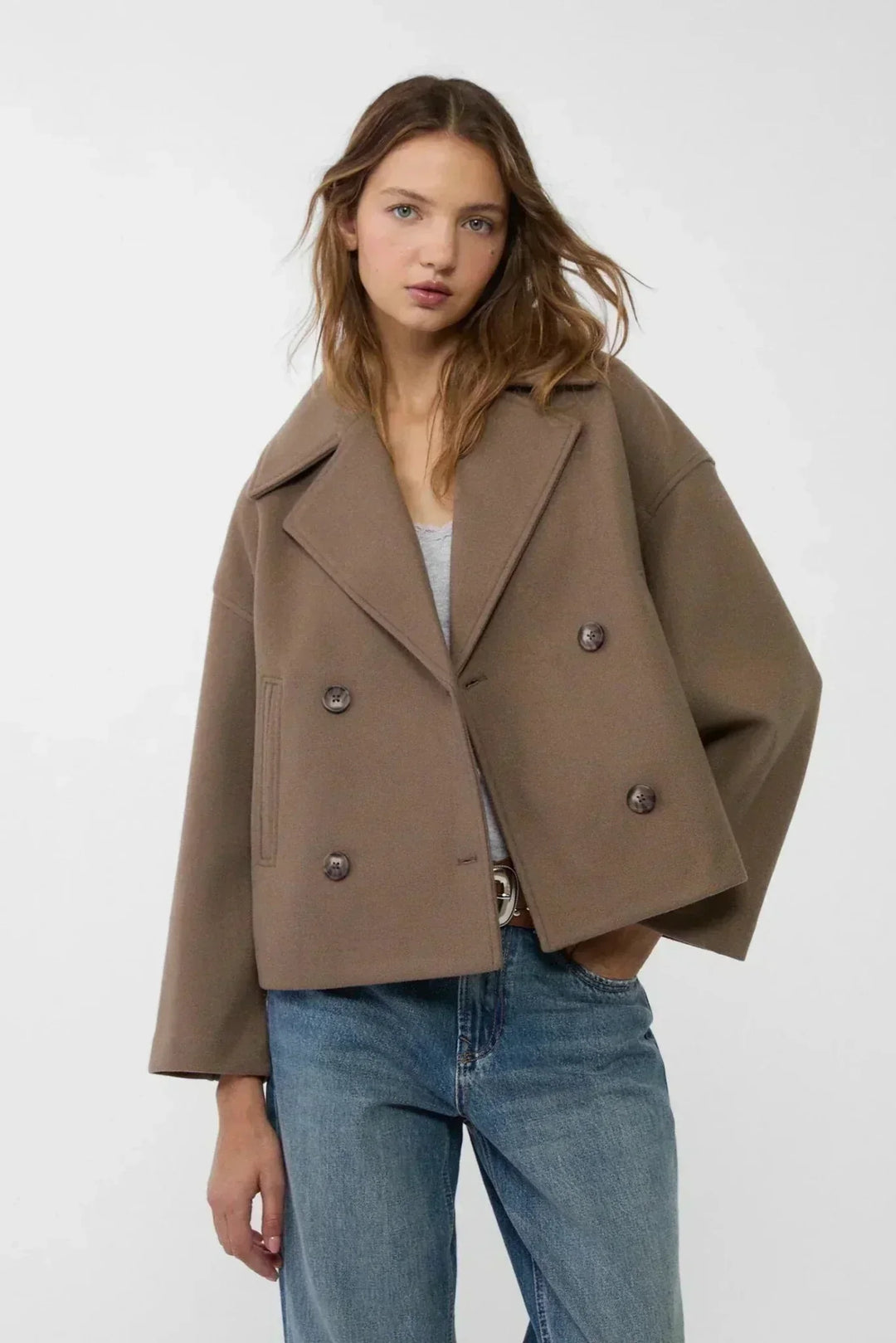 Whitney | Cropped Double-Breasted Coat