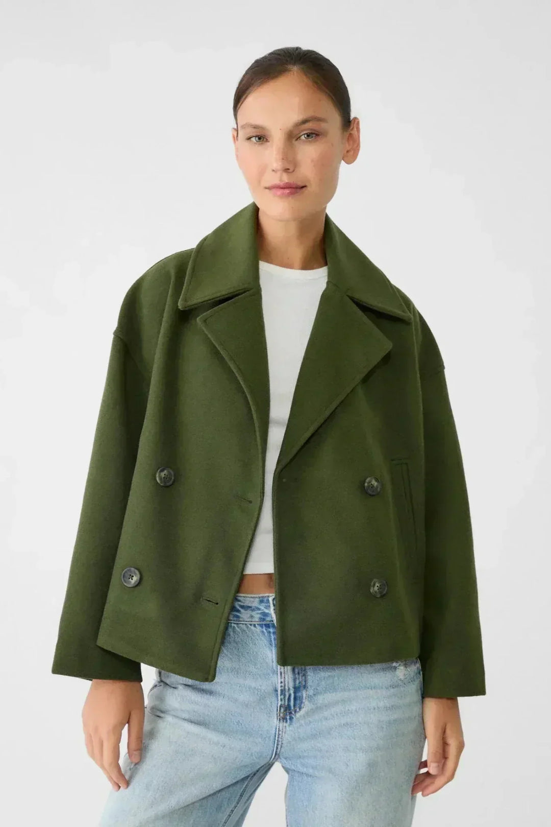 Whitney | Cropped Double-Breasted Coat