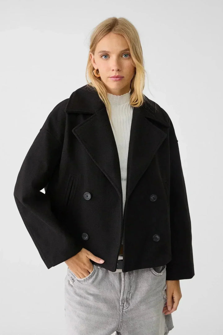 Whitney | Cropped Double-Breasted Coat