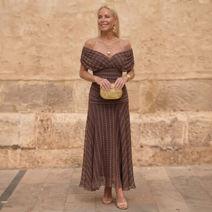 Lorraine | Off-Shoulder Flowing Maxi Dress