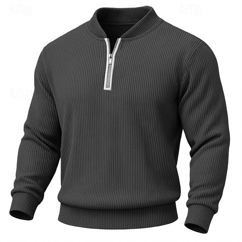 Warren | Ribbed Quarter-Zip Pullover