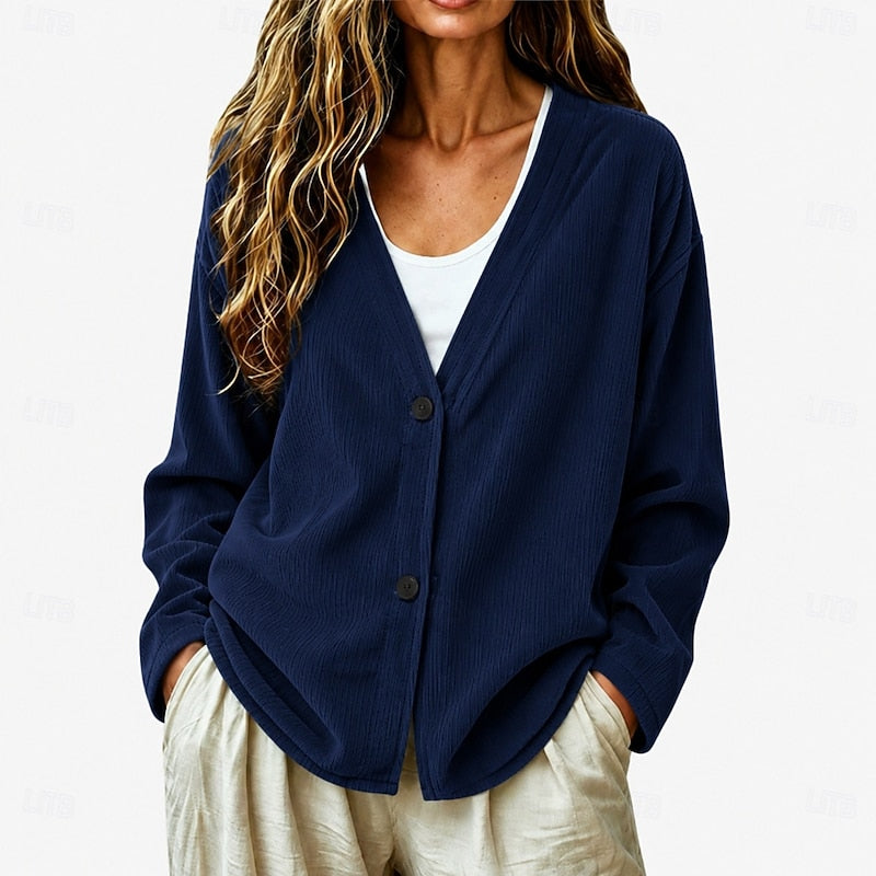 Sylvie | Ribbed Button-Front Cardigan