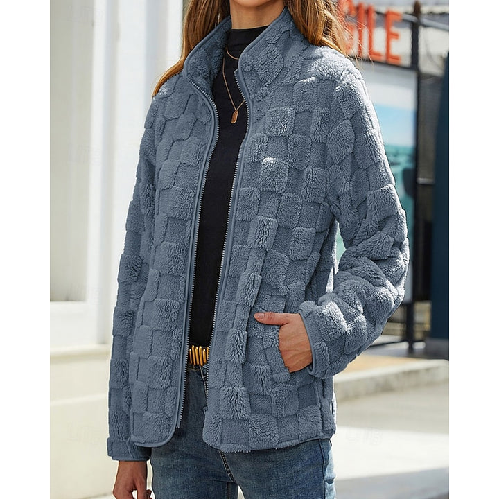 Odette | Textured Stand-Collar Jacket