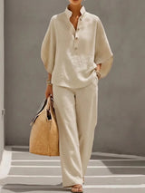 Beatrice | Relaxed Wide-Leg Two-Piece Set