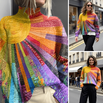 Lydia | Artful High-Neck Sweater