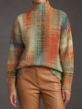 Tansy | Painted Plaid Turtleneck