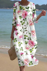 Blanche | Blooming Floral Midi Dress