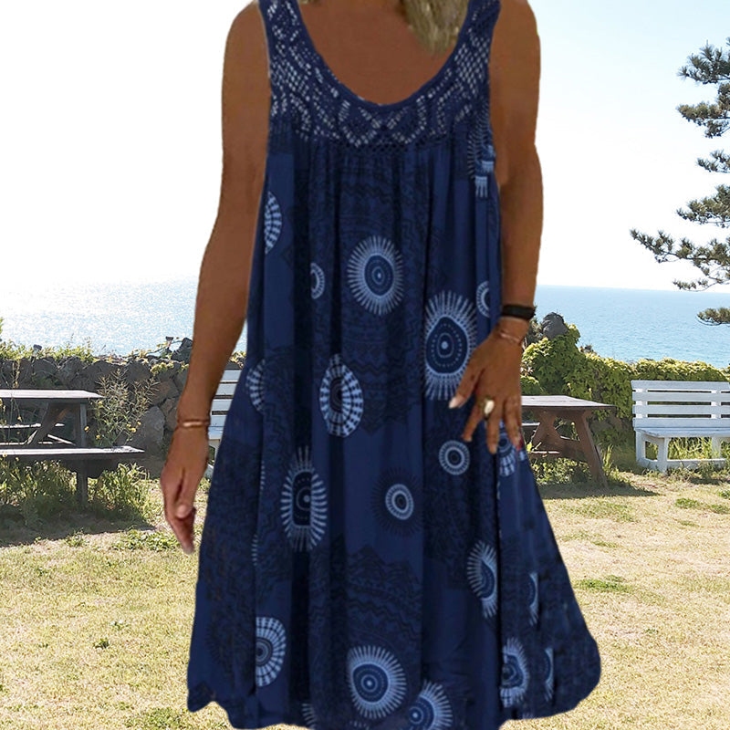 Marisha | Bohemian Print Sleeveless Dress