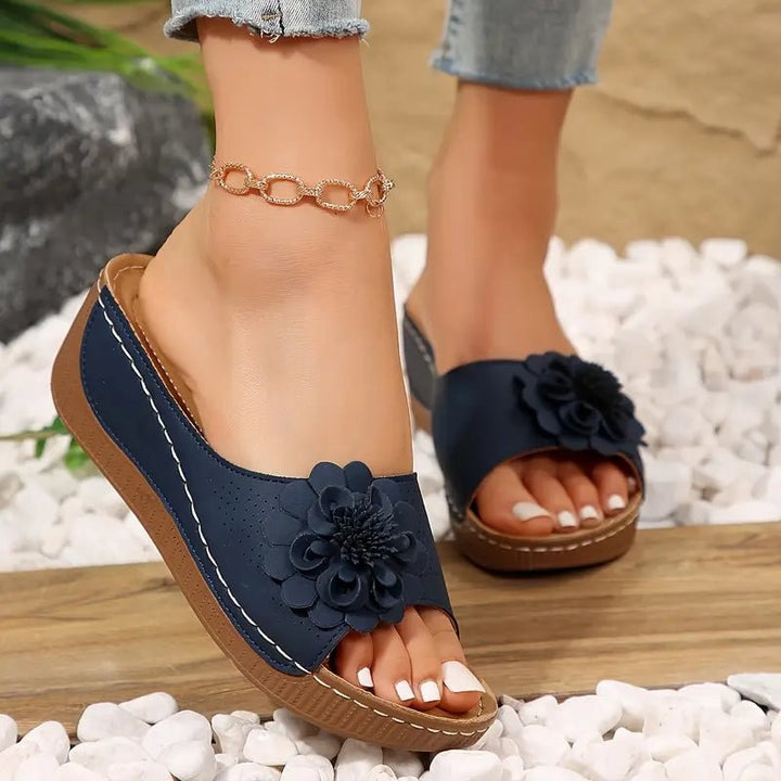 Fleur | Blossom Wedge Sandals