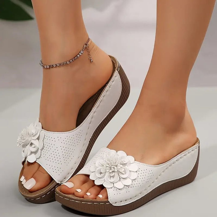 Fleur | Blossom Wedge Sandals