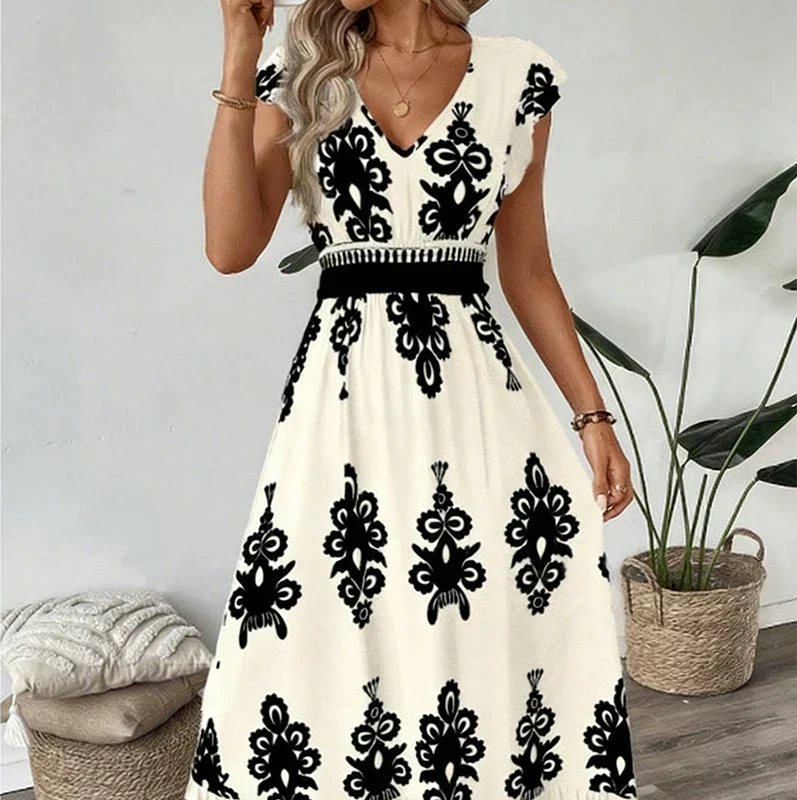 Rowena | Elegant Waist-Defining Maxi Dress
