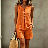 Josie | Relaxed Button-Front Two-Piece Set