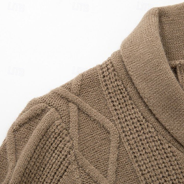 Graham | Cable-Knit Shawl Collar Cardigan