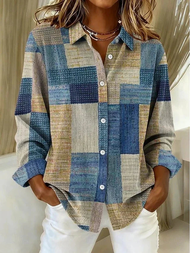 Deanna | Colourblock Patchwork Blouse