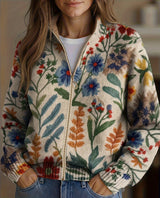 Bridie | Botanical Floral Zip Cardigan