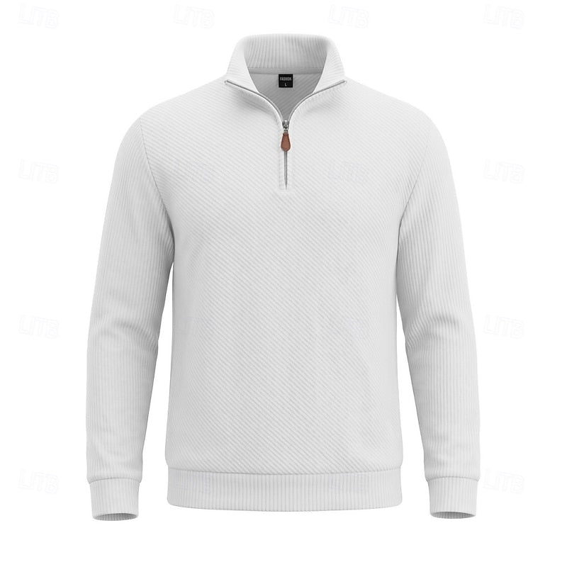 Harrison | Textured Quarter-Zip Pullover