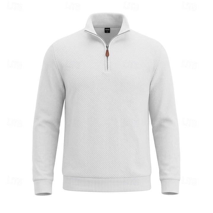 Harrison | Textured Quarter-Zip Pullover