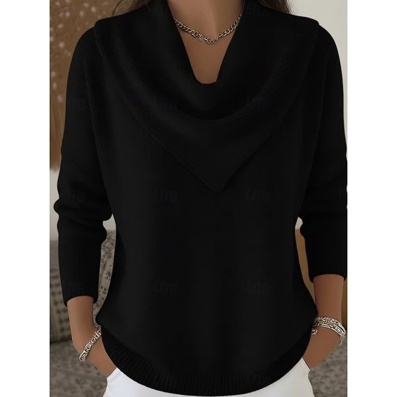 Margot | Draped Cowl-Neck Jumper