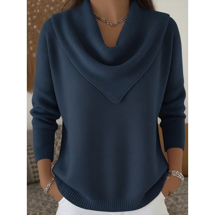 Nancy | Draped Cowl Neck Sweater