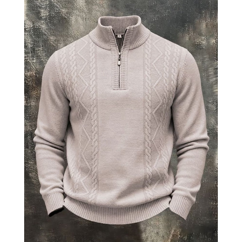 Grayson | Textured Quarter-Zip Sweater