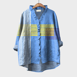 Miriam | Ruffled Striped Blouse